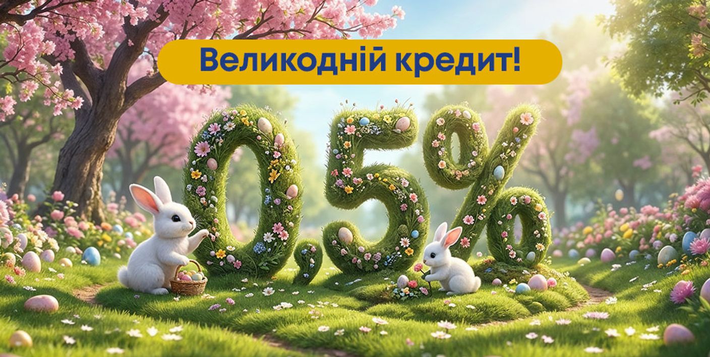 Великодня Акція: кредит під 0,5%