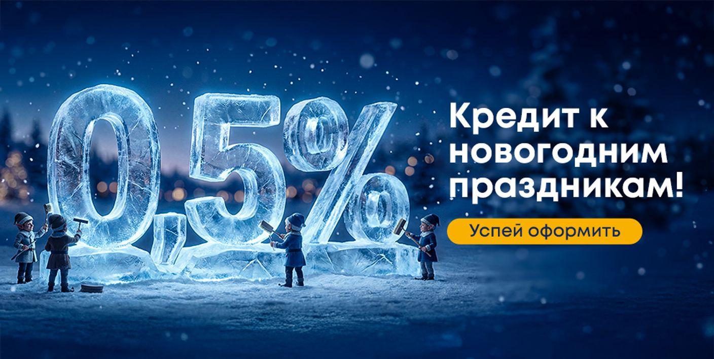 Новогодняя акция – кредит под 0,5%
