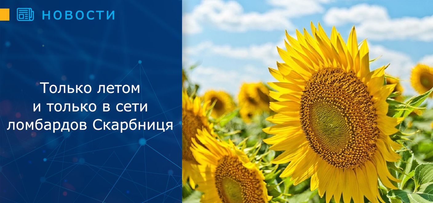 Только летом и только в сети ломбардов Скарбниця!